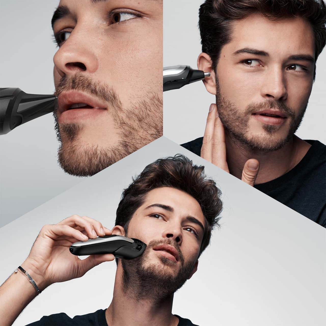 All-in-One trimmer 7 for Face, Hair, and Body, Black/Grey Metal 10-in-1 styling kit . - Image 2