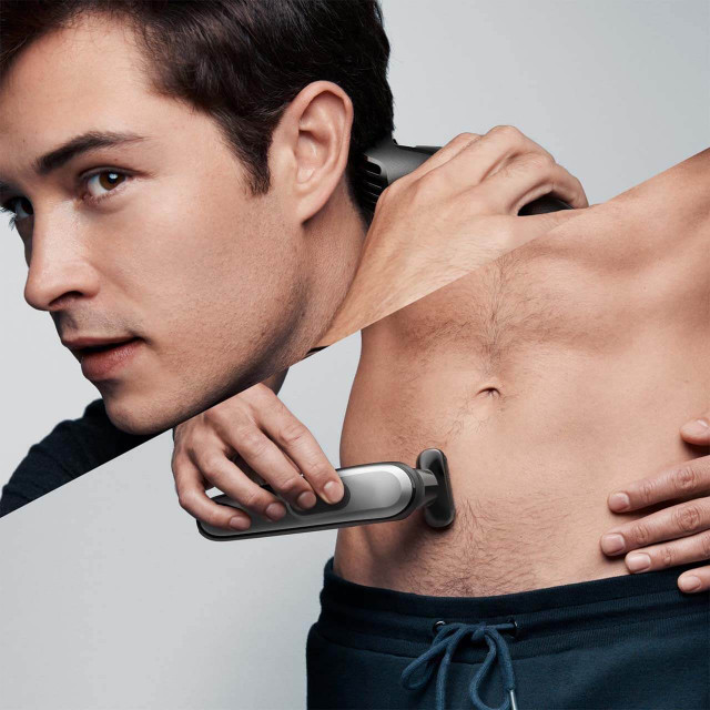 All-in-One trimmer 7 for Face, Hair, and Body, Black/Grey Metal 10-in-1 styling kit . - Image 3