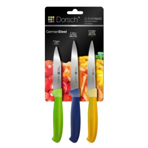 Dorsch Colorful Sharp Knife Set – 3 Pieces
