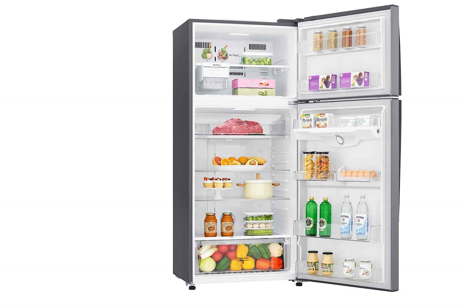 LG Top Mount Refrigerator, 24 cft , Smart Inverter , Silver Color - Image 2