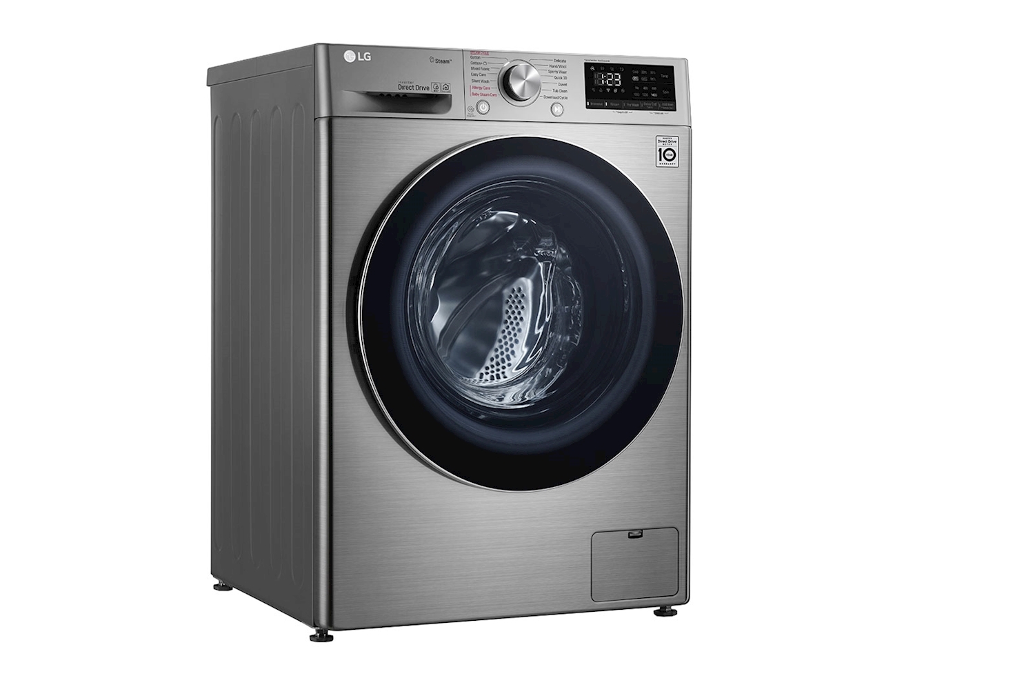 LG front loading Washer, 8 Kg, Bigger Capacity, AI DD, Steam, ThinQ, Silver - Image 3