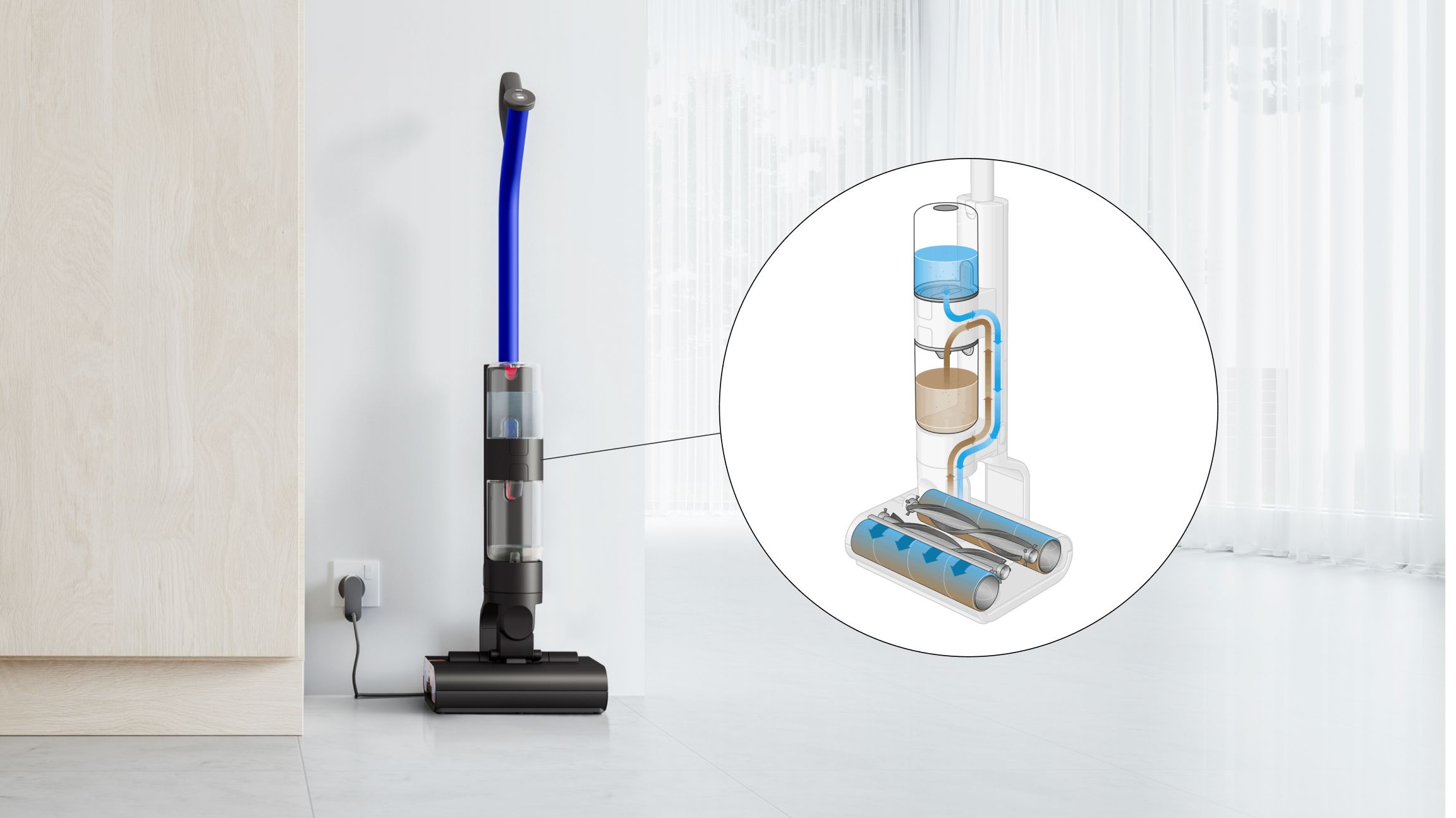 Dyson WashG1™ wet cleaner (Matte Black/Ultra Blue) - Image 7