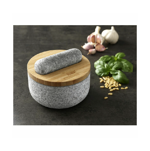 Joseph Joseph, Dash Pestle & Mortar With Bamboo Lid – Granite - Image 2
