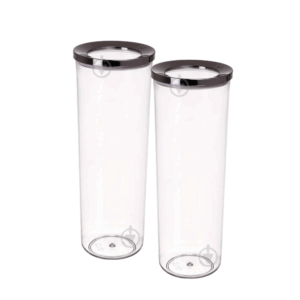 Vip Ahmet Storage Container Round New Lid 2x1750 ml Smoked
