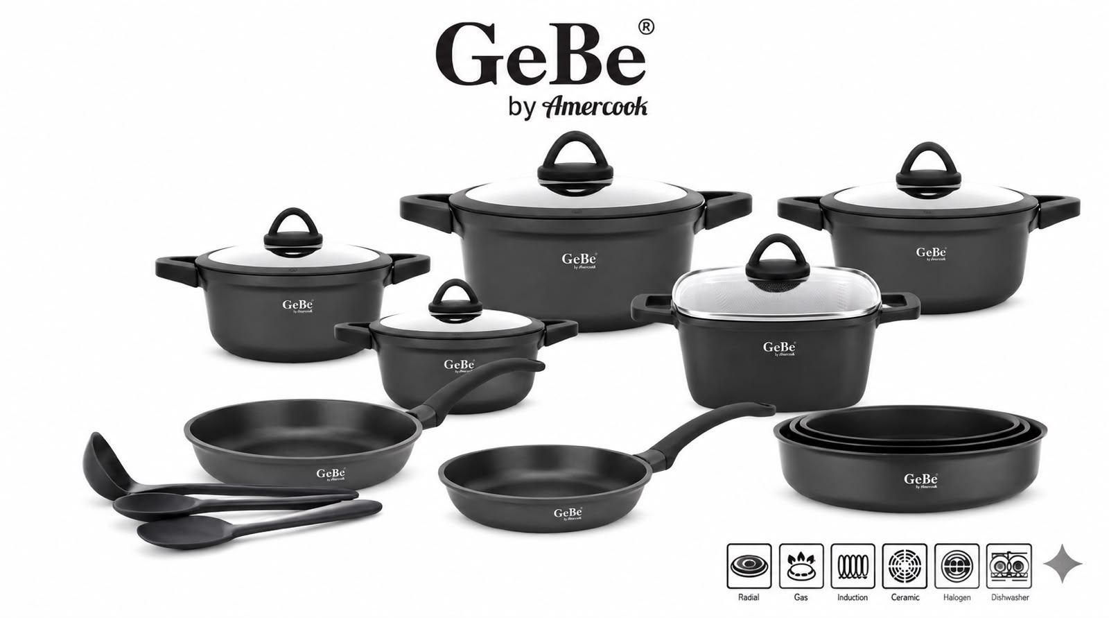 Gebe Venus cookware Set 13 pcs